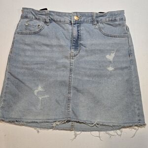 Wonder Nation Girls XL Light Blue Denim Skirt